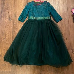 Green Lace & Tulle Dress
